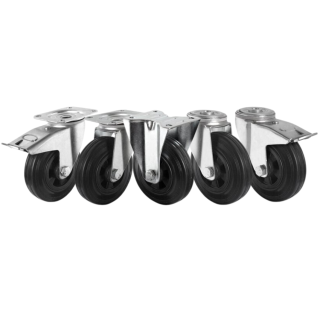Industrial Black Rubber Castor