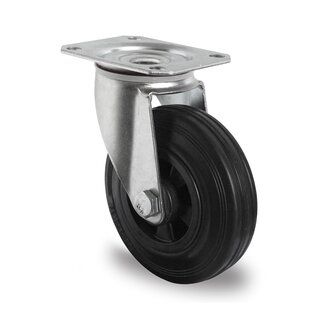 80mm Industrial rubber REACH-conform swivel Castor