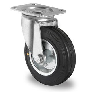 Black Rubber ESD Castor-Swivel-80