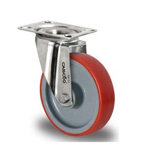 Nylon with PU Stainless Castor-Swivel-80
