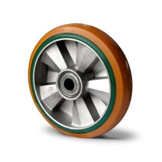 Heavy Duty Aluminum Green/Brown Wheel