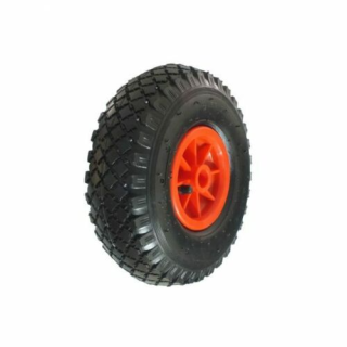 260mm Red Centred Pneumatic Tyred Wheel